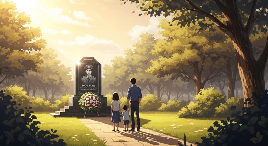 국가유공자 비해당... 하지만 보훈보상대상자 인정! 경찰 과로사, 심장질환 사망 판례 (전주지방법원 2022구단804) 속 5가지 이유: '직접적 관련' vs '상당 인과관계 20 햇살-속에-빛나는-경찰관-기념비와-그-앞에-놓인-꽃