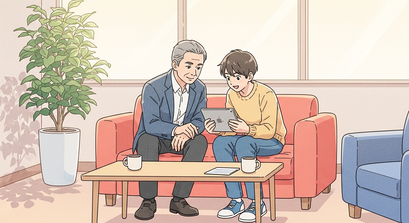 직권남용 딜레마: 부당한 지시, 어떻게 대처해야 할까? (무죄 판례 분석 포함) 11 상관과-부하가-편안한-분위기에서-태블릿을-보며-업무-의견을-나누는-모습