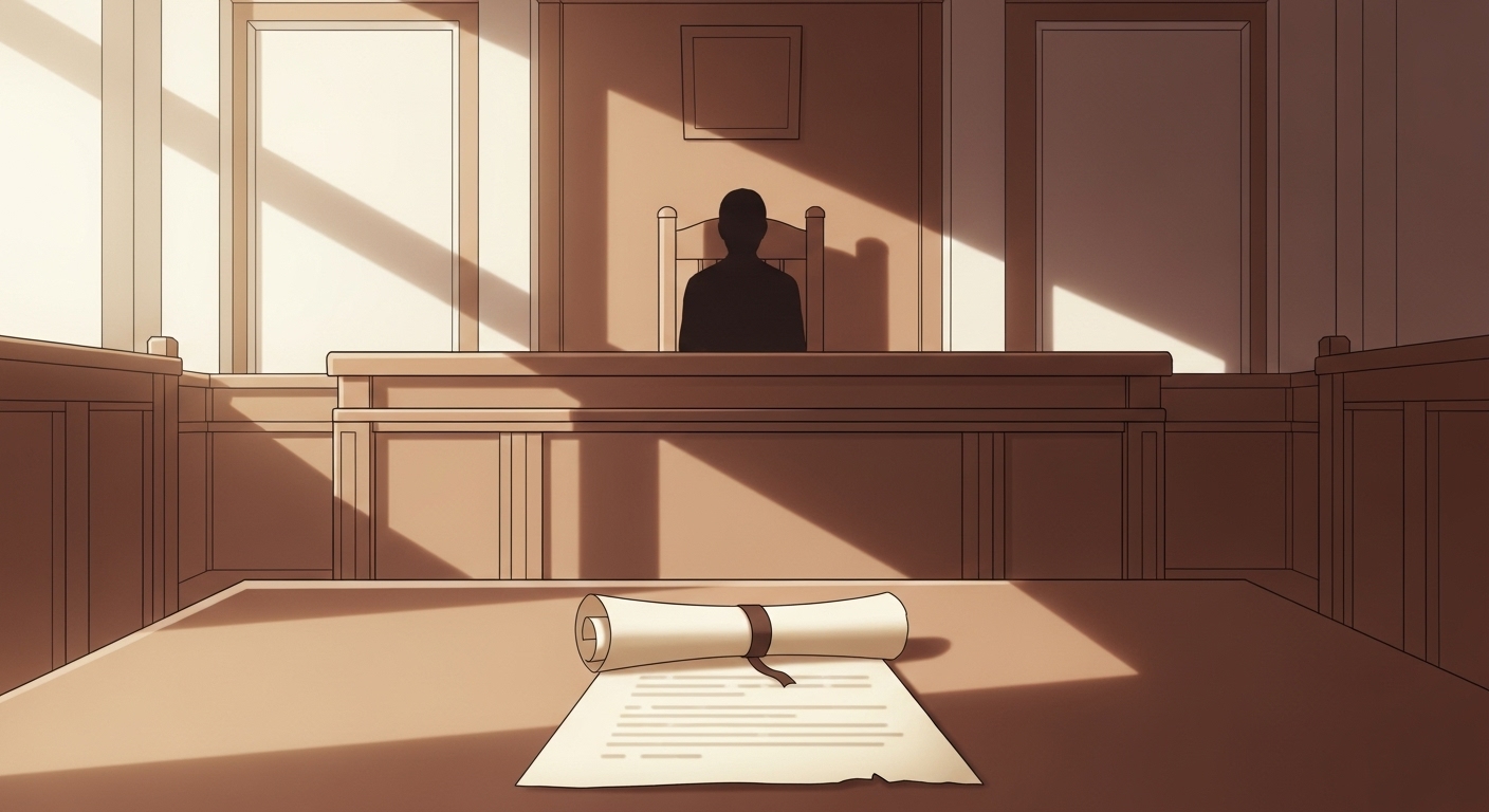 공연음란죄 처벌, 단순 벌금 아냐? 징역과 부수처분 심층 분석 2 판사가-피고인석의-그림자를-내려다보며-판결문을-읽기-시작하는-모습