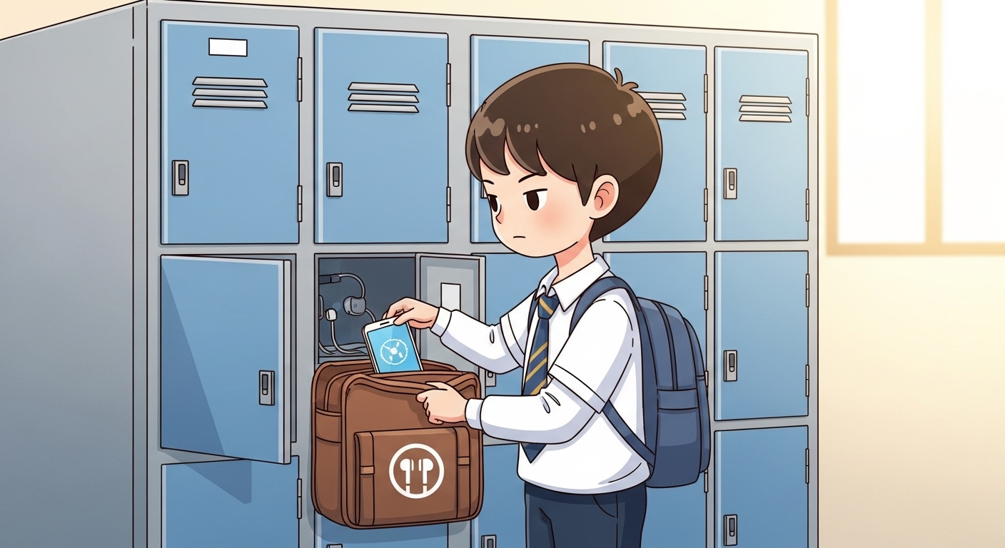 시험 부정행위 논란: '실수였어요' 해명, 정말 괜찮을까요? (0점 판례 분석) 13 학생-캐릭터가-스스로-스마트폰과-이어폰을-보관함에-넣는-모습