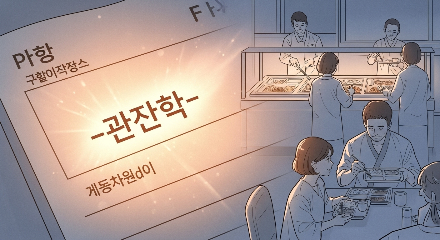 요양병원 자율배식, 수억 환수? 딱 1가지 이유로 처분 취소! 9 의사-처방전의-'일반식'-이라는-글자에서-나온-빛이-자율배식과-개별배식을-모두-비추는-모습