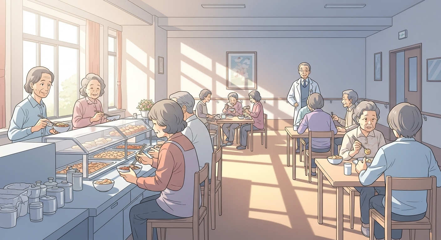 요양병원 자율배식, 수억 환수? 딱 1가지 이유로 처분 취소! 19 밝은-요양병원-식당에서-노인-환자들이-자율배식으로-즐겁게-식사하는-모습