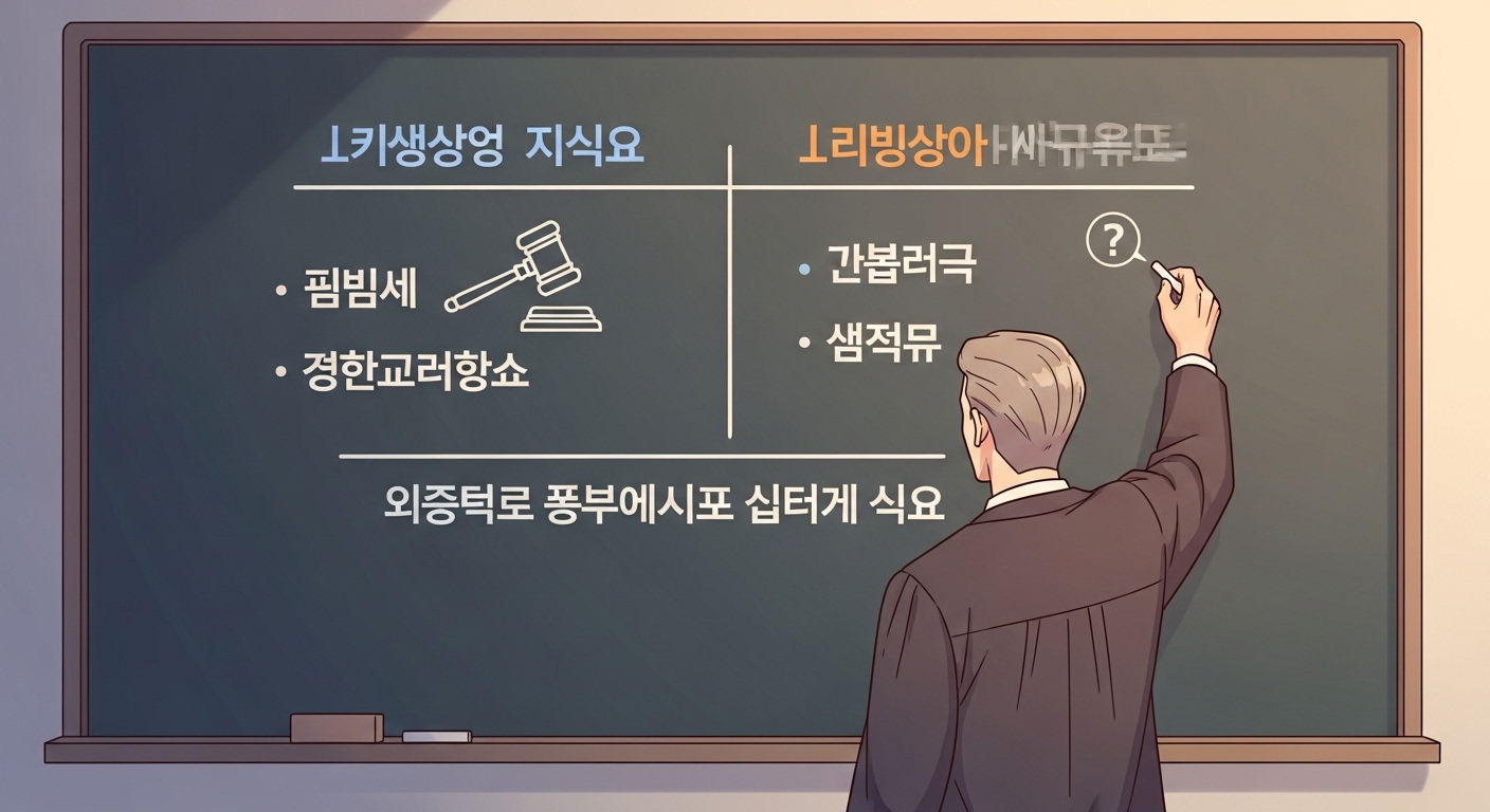 공무집행방해 집행유예 중 재범, 징역 6개월 실형 판결 상세 분석 10 판사가-크게-기울어진-저울을-보며-무거운-표정으로-판결을-고민하는-장면