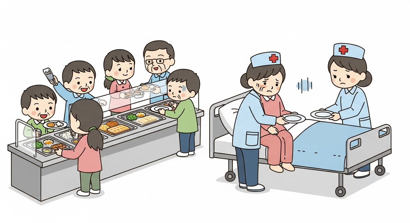 요양급여 환수 처분, 자율배식 식대 청구가 문제라면? (취소 판결 분석) 7 식당에서-자율배식을-이용하는-활동-가능한-환자-캐릭터들