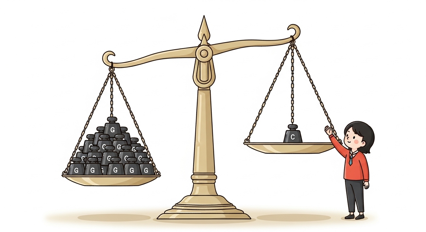 주주총회 가처분: 분쟁 발생 시 당신의 권리 지키는 법 3가지 9 캐릭터가-저울에-작은-추를-올려도-균형이-바뀌지-않음을-보여주는-모습