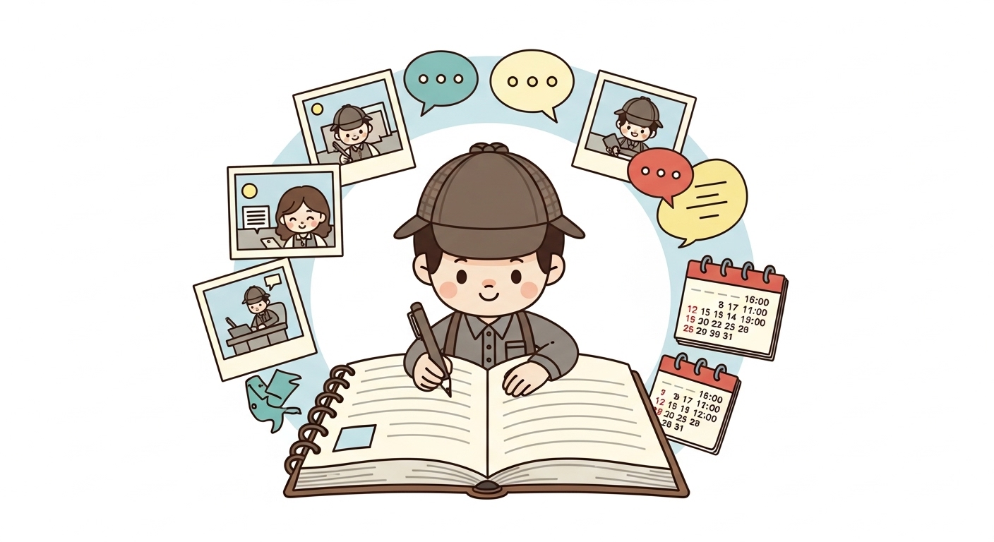업무상 질병 인정, 증거 부족해도 가능? 실제 산재 승소 사례 분석 8 작업-사진-동료-증언-근무-달력-아이콘-등-수집된-증거들
