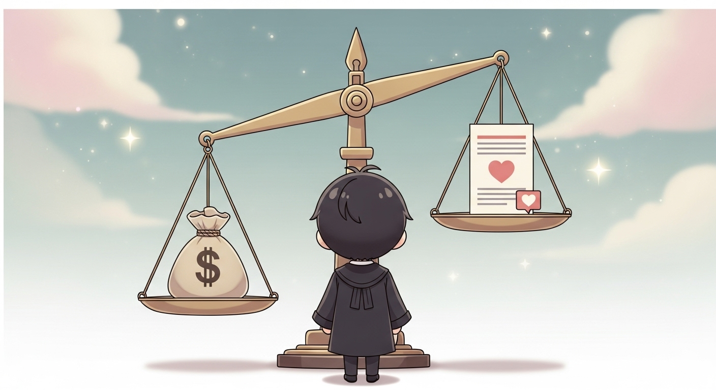 학교폭력 징계 취소될까? | '나쁜 냄새' 언어폭력, 법원 판단은? 4 기울어진-저울을-가리키며-징계가-과하다고-주장하는-학생-캐릭터