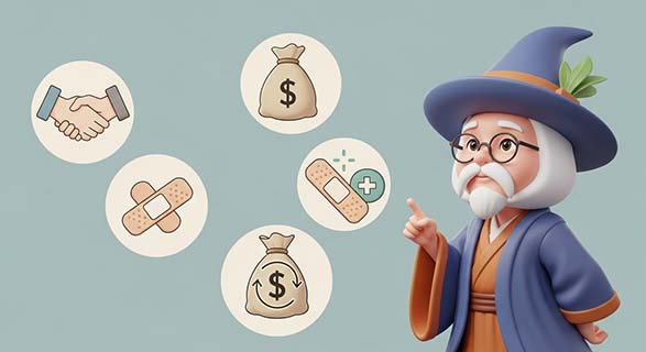 자식 사망 합의금, 엄마 몫도 있을까? | 이혼 부모 간 부당이득금 소송, 법원 판단은? 5 허공에-떠있는-악수,-돈주머니,-치료-밴드-등의-상징-아이콘들